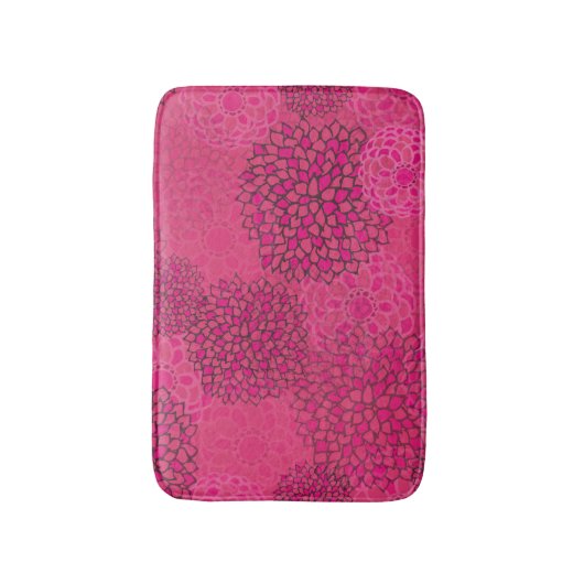 Modern Trendy Floral Pattern Badmat (Voorkant Verticaal)