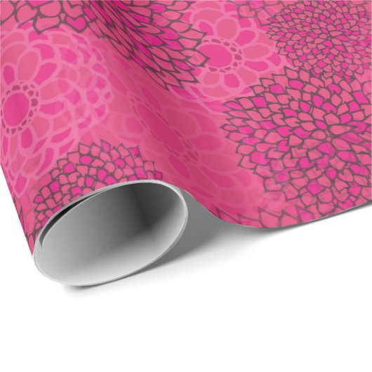 Modern Trendy Floral Pattern Cadeaupapier (Rol Hoek)