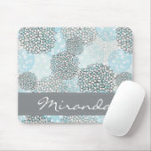 Modern Trendy Floral Pattern Personalized Muismat (Met muis)