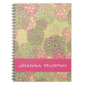 Modern Trendy Floral Pattern Personalized Notitieboek (Voorkant)