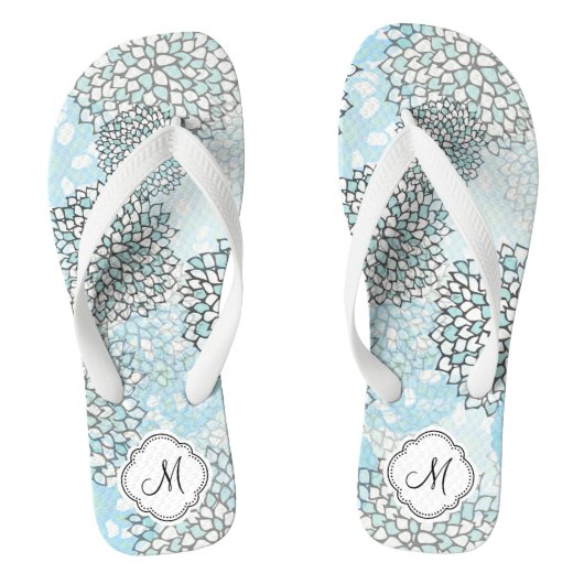 Modern Trendy Floral Pattern Teenslippers (Voetbed)