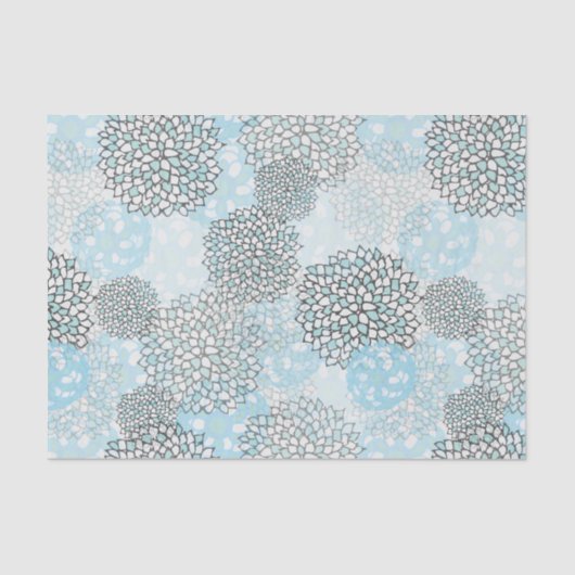 Modern Trendy Floral Pattern Tissuepapier (Voorkant)