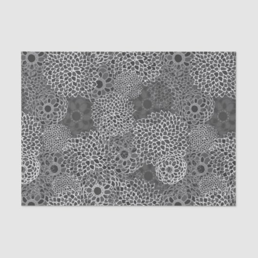 Modern Trendy Floral Pattern Tissuepapier (Voorkant)