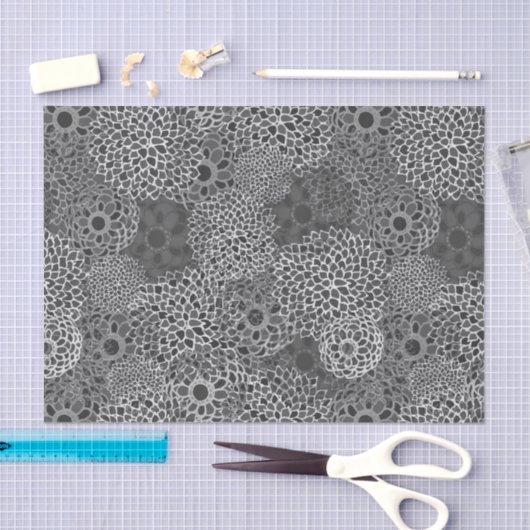 Modern Trendy Floral Pattern Tissuepapier (Craft)