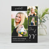 Modern Trendy Foto Afstuderen Aankondiging (Staand voorkant)
