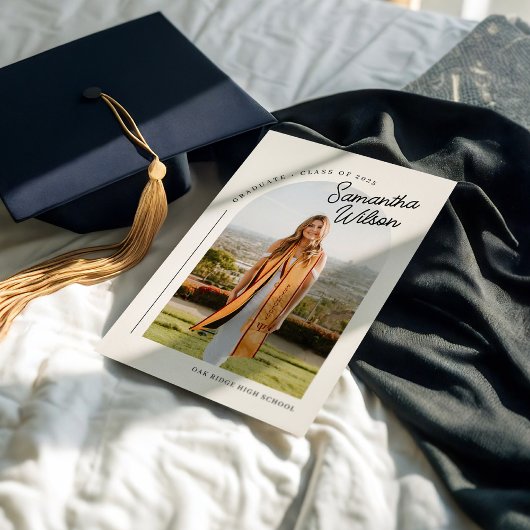 Modern Trendy Foto Afstuderen Kaart