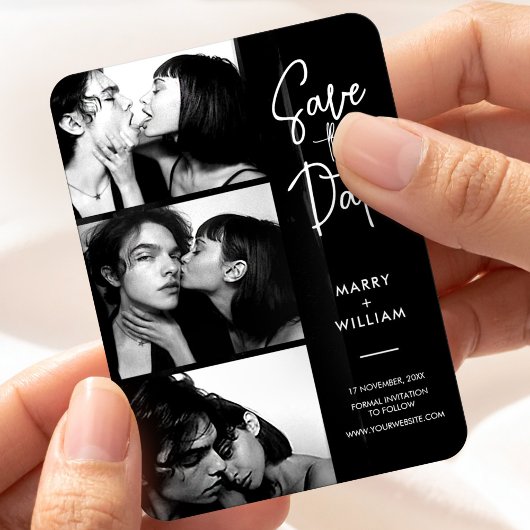 Modern trendy foto booth script opslaan van de dat magneet