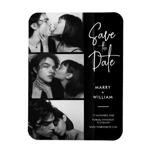 Modern trendy foto booth script opslaan van de dat magneet (Verticaal)