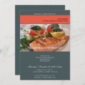 MODERN TRENDY FOTO GRAY WORKSHOP EVENT INVITATIE KAART (Voorkant / Achterkant)