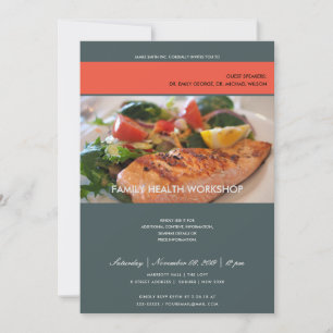 MODERN TRENDY FOTO GRAY WORKSHOP EVENT INVITATIE KAART