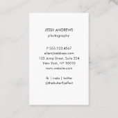 Modern Trendy Foto Visitenkarte Visitekaartje (Achterkant)