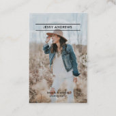 Modern Trendy Foto Visitenkarte Visitekaartje (Voorkant)