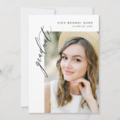 Modern Trendy Fotoafstudeerfeest Kaart (Voorkant)