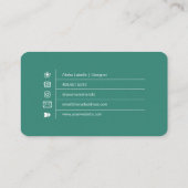 Modern trendy gele citrus citroen fruit patroon visitekaartje (Achterkant)