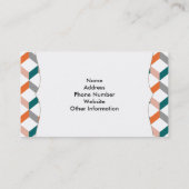 Modern Trendy Geometric Cube Pattered Visitekaartje (Achterkant)