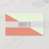 Modern Trendy geometrisch kleurenblok Visitekaartj Visitekaartje (Voorkant)