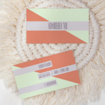 Modern Trendy geometrisch kleurenblok Visitekaartj