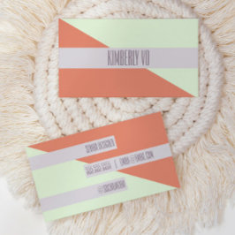 Modern Trendy geometrisch kleurenblok Visitekaartj Visitekaartje