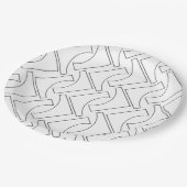 Modern trendy geometrisch patroon papieren bordje (Gekanteld)