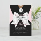 Modern Trendy Glam Roze Etnische Tiffany Baby show Kaart (Staand voorkant)