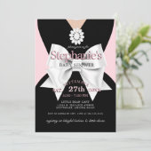 Modern Trendy Glam Roze Tiffany Baby shower Kaart (Staand voorkant)