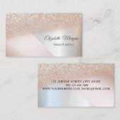 Modern Trendy Glitter, Makeup Artist Visitekaartje (Voorkant / Achterkant)