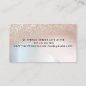 Modern Trendy Glitter, Makeup Artist Visitekaartje (Achterkant)