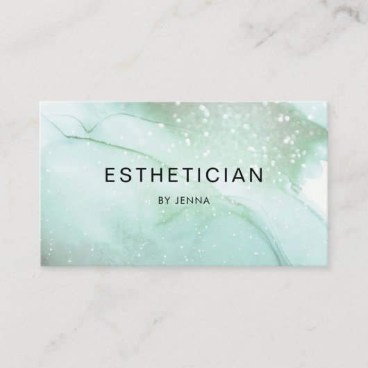 Modern Trendy Glitter Salon Visitekaartje (Voorkant)