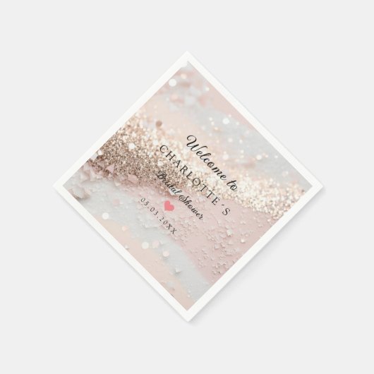 Modern, Trendy, Glitter Servet (Hoek)