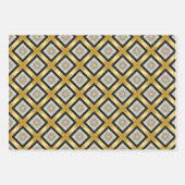 Modern Trendy Gold Black en White Geometric Inpakpapier Vel (Voorkant 3)