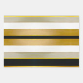 Modern Trendy Gold Black en White Geometric Inpakpapier Vel (Voorkant 2)