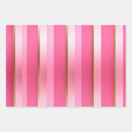 Modern Trendy Goud en Roze Inpakpapier Vel