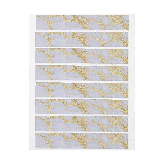 Modern Trendy Goud Glitter Marmer Adreslabel Wikkel (Vel)