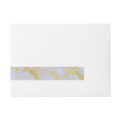 Modern Trendy Goud Glitter Marmer Adreslabel Wikkel (Voorkant)