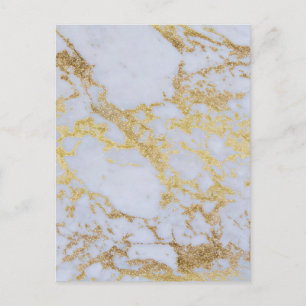 Modern Trendy Goud Glitter Marmer Briefkaart