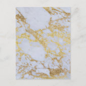 Modern Trendy Goud Glitter Marmer Briefkaart (Voorkant)