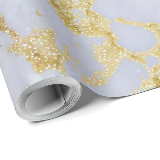 Modern Trendy Goud Glitter Marmer Cadeaupapier (Rol Hoek)