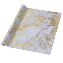 Modern Trendy Goud Glitter Marmer Cadeaupapier
