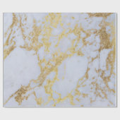 Modern Trendy Goud Glitter Marmer Cadeaupapier (Vlak)