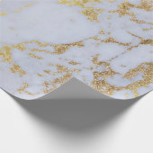 Modern Trendy Goud Glitter Marmer Cadeaupapier (Hoek)
