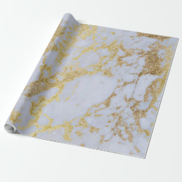 Modern Trendy Goud Glitter Marmer Cadeaupapier