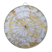 Modern Trendy Goud Glitter Marmer Dartbord (Voorkant)