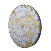 Modern Trendy Goud Glitter Marmer Dartbord (Voorkant Rechts)