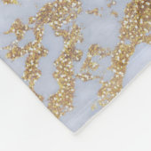Modern Trendy Goud Glitter Marmer Fleece Deken (Hoek)