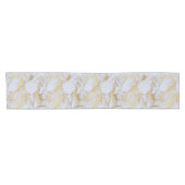 Modern Trendy Goud Glitter Marmer Korte Tafelloper (Horizontaal)