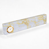 Modern Trendy Goud Glitter Marmer Naambordje