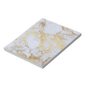 Modern Trendy Goud Glitter Marmer Notitieblok (Linkerzijde)