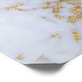 Modern Trendy Goud Glitter Marmer Poster (Hoek)