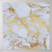 Modern Trendy Goud Glitter Marmer Poster (Voorkant)