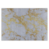 Modern Trendy Goud Glitter Marmer Snijplank (Voorkant)